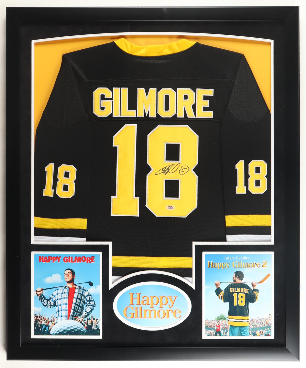 Adam Sandler Signed Custom Framed Jersey Display with Photos (PSA) at PristineAuction.com Adam Sandler Signed Custom Framed Jersey Display with Photos (PSA) at PristineAuction.com