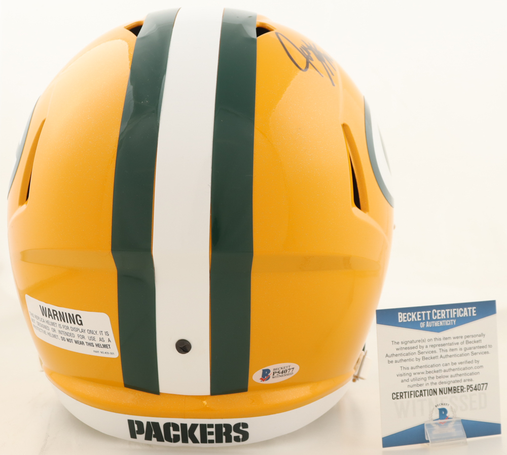 Jace Sternberger Signed Packers Full-Size Authentic Speed Helmet (Beckett) at PristineAuction.com Jace Sternberger Signed Packers Full-Size Authentic Speed Helmet (Beckett) at PristineAuction.com