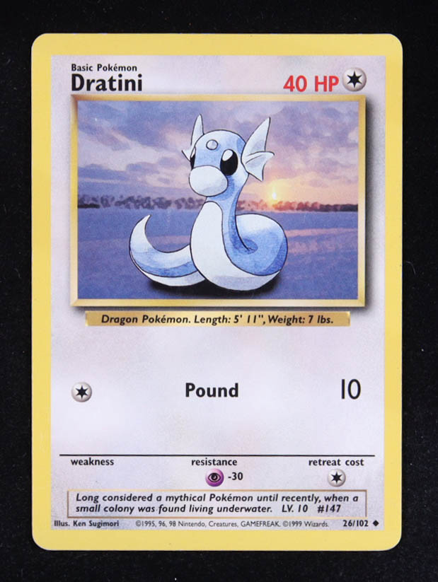 Dratini U 1999 Pokemon Base Unlimited #26 at PristineAuction.com Dratini U 1999 Pokemon Base Unlimited #26 at PristineAuction.com