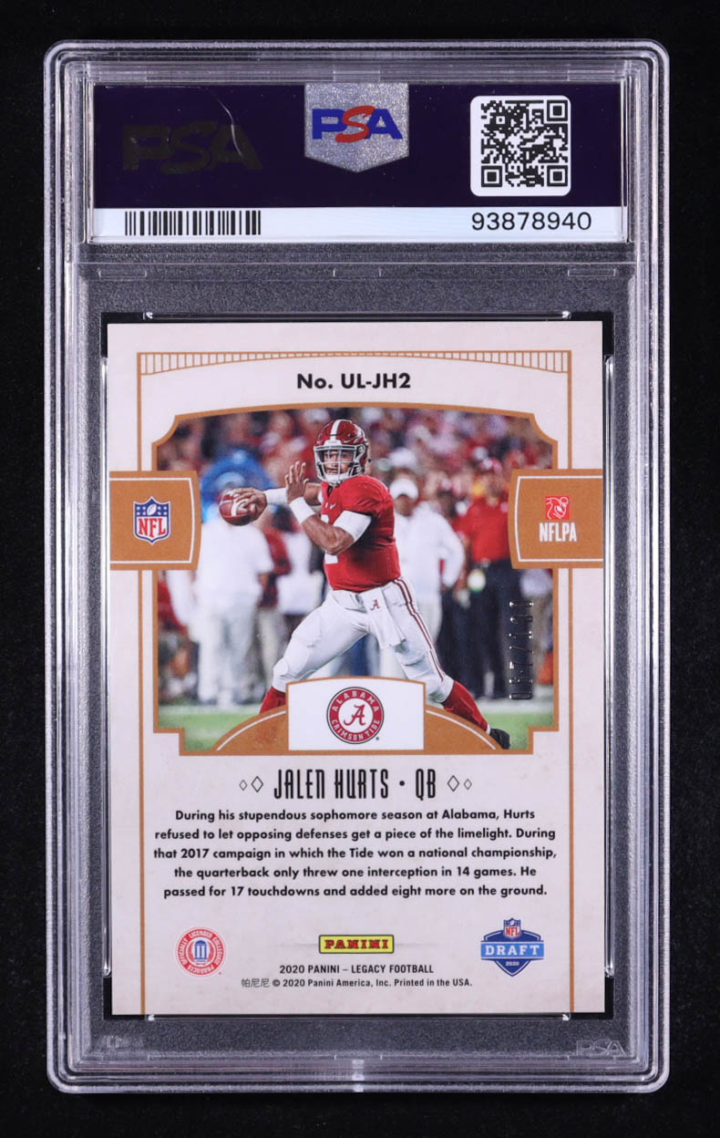 Jalen Hurts 2020 Legacy Under The Lights Bronze #2 RC #67/100 (PSA 10) at PristineAuction.com Jalen Hurts 2020 Legacy Under The Lights Bronze #2 RC #67/100 (PSA 10) at PristineAuction.com