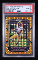 Justin Jefferson 2023 Panini Prizm Draft Picks Orange Finite #61 #3/39 (PSA 10) at PristineAuction.com