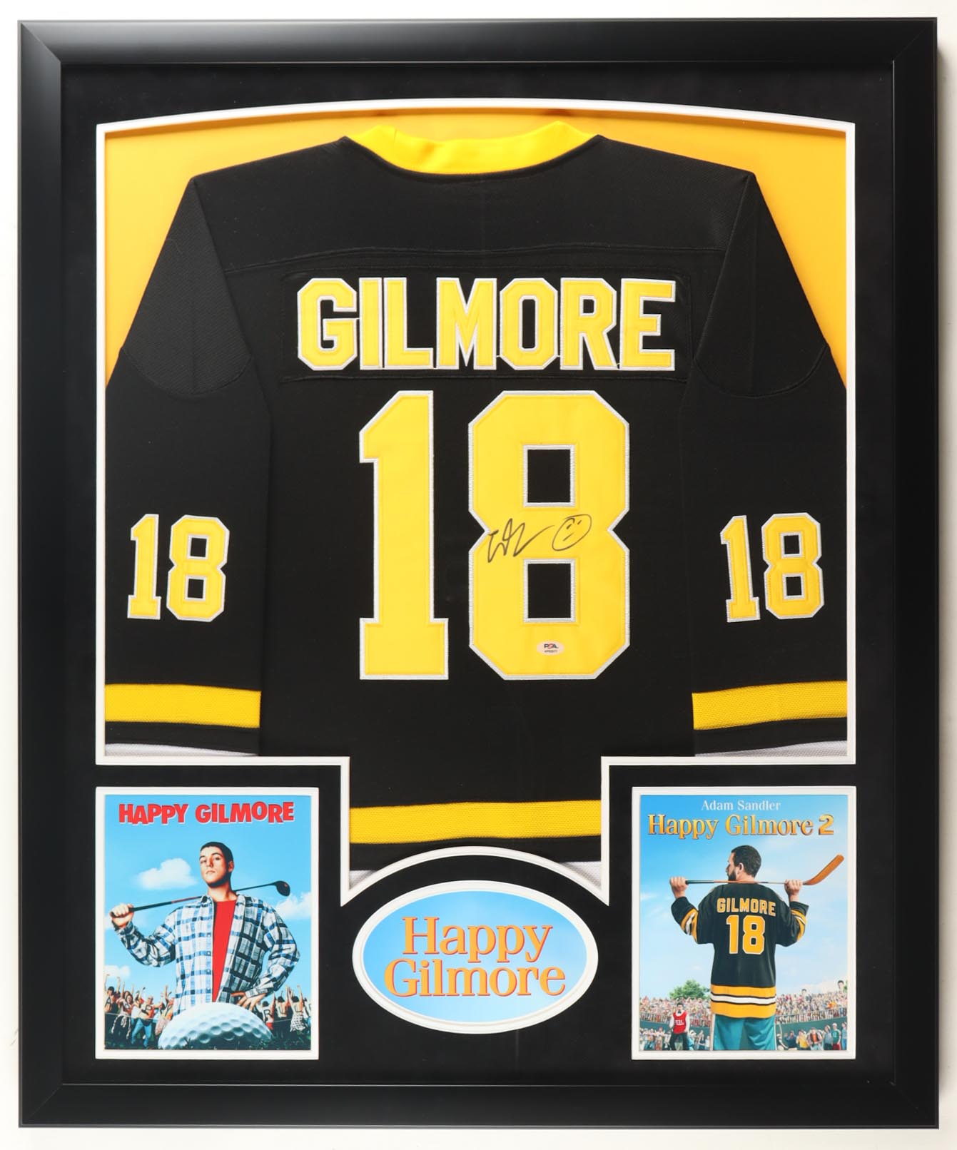 Adam Sandler Signed Custom Framed Jersey Display with Photos (PSA) at PristineAuction.com Adam Sandler Signed Custom Framed Jersey Display with Photos (PSA) at PristineAuction.com