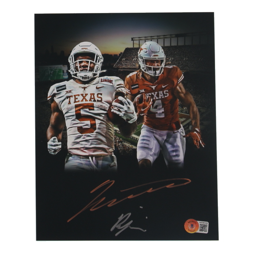 Vince Young & Bijan Robinson Signed Texas Longhorns 8x10 Photo (Beckett) at PristineAuction.com Vince Young & Bijan Robinson Signed Texas Longhorns 8x10 Photo (Beckett) at PristineAuction.com