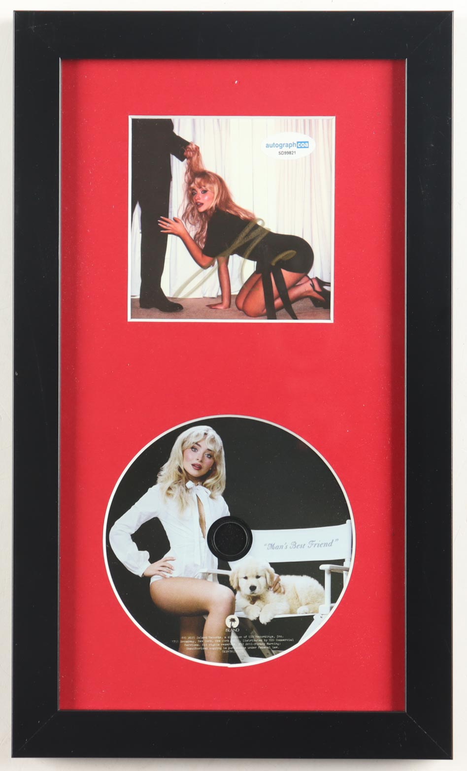 Sabrina Carpenter Signed "Man's Best Friend" Custom Framed CD Insert Display (ACOA) at PristineAuction.com Sabrina Carpenter Signed "Man's Best Friend" Custom Framed CD Insert Display (ACOA) at PristineAuction.com