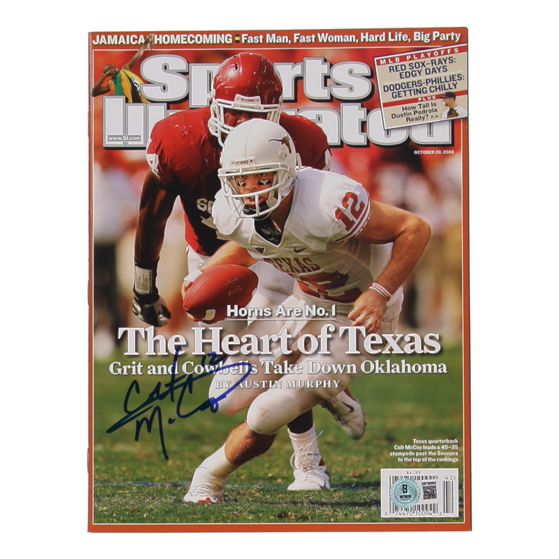 Colt McCoy Signed 2008 Sports Illustrated Magazine (Beckett) at PristineAuction.com Colt McCoy Signed 2008 Sports Illustrated Magazine (Beckett) at PristineAuction.com
