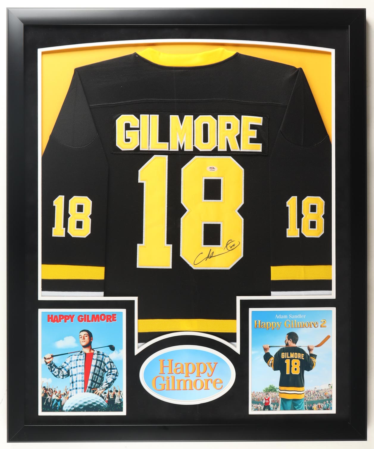 Adam Sandler Signed Custom Framed Jersey Display with Photos (PSA) at PristineAuction.com Adam Sandler Signed Custom Framed Jersey Display with Photos (PSA) at PristineAuction.com