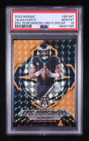 Jalen Hurts 2023 Mosaic Epic Performers Orange Fluorescent #EPJHT #21/25 (PSA 10) at PristineAuction.com