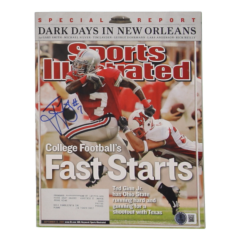 Ted Ginn Jr. Signed 2005 Sports Illustrated Magazine (Beckett) at PristineAuction.com Ted Ginn Jr. Signed 2005 Sports Illustrated Magazine (Beckett) at PristineAuction.com