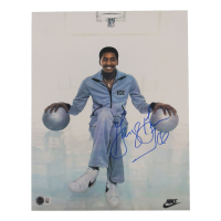 George Gervin Signed 11x14 Photo Inscribed "Ice" (Beckett) at PristineAuction.com