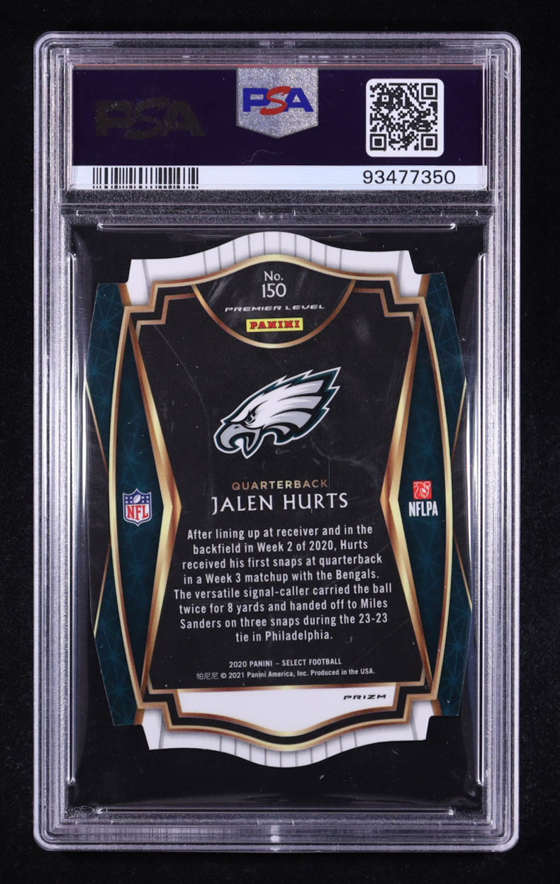 Jalen Hurts 2020 Select Die-Cut Red Prizm #150 RC (PSA 10) at PristineAuction.com Jalen Hurts 2020 Select Die-Cut Red Prizm #150 RC (PSA 10) at PristineAuction.com