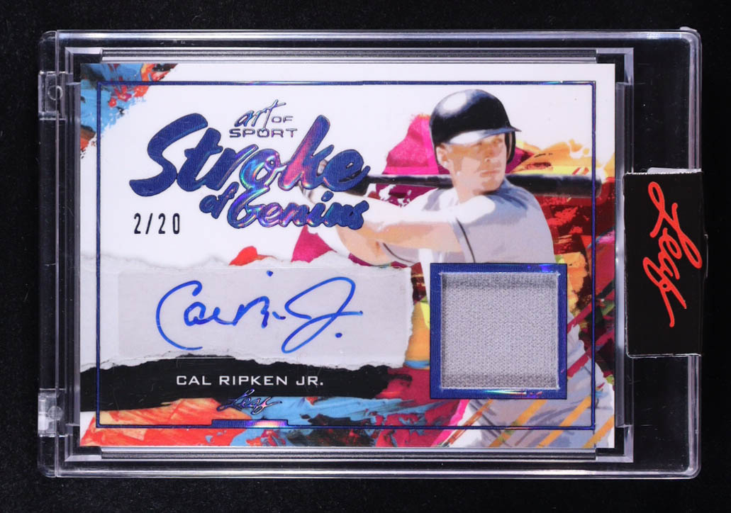 Cal Ripken Jr. 2021 Leaf Art of Sport Stroke of Genius Memorabilia Autographs Navy #SGCRJ #02/20 at PristineAuction.com Cal Ripken Jr. 2021 Leaf Art of Sport Stroke of Genius Memorabilia Autographs Navy #SGCRJ #02/20 at PristineAuction.com