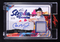 Cal Ripken Jr. 2021 Leaf Art of Sport Stroke of Genius Memorabilia Autographs Navy #SGCRJ #02/20 at PristineAuction.com