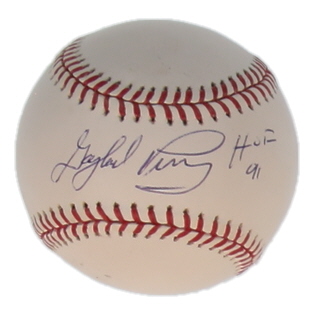 Gaylord Perry Signed OML Baseball Inscribed "HOF 91" (JSA) at PristineAuction.com Gaylord Perry Signed OML Baseball Inscribed "HOF 91" (JSA) at PristineAuction.com