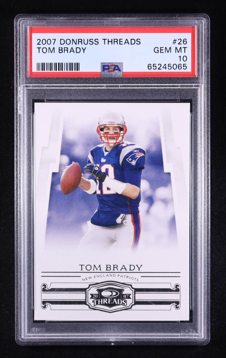 Tom Brady 2007 Donruss Threads #26 (PSA 10) at PristineAuction.com Tom Brady 2007 Donruss Threads #26 (PSA 10) at PristineAuction.com
