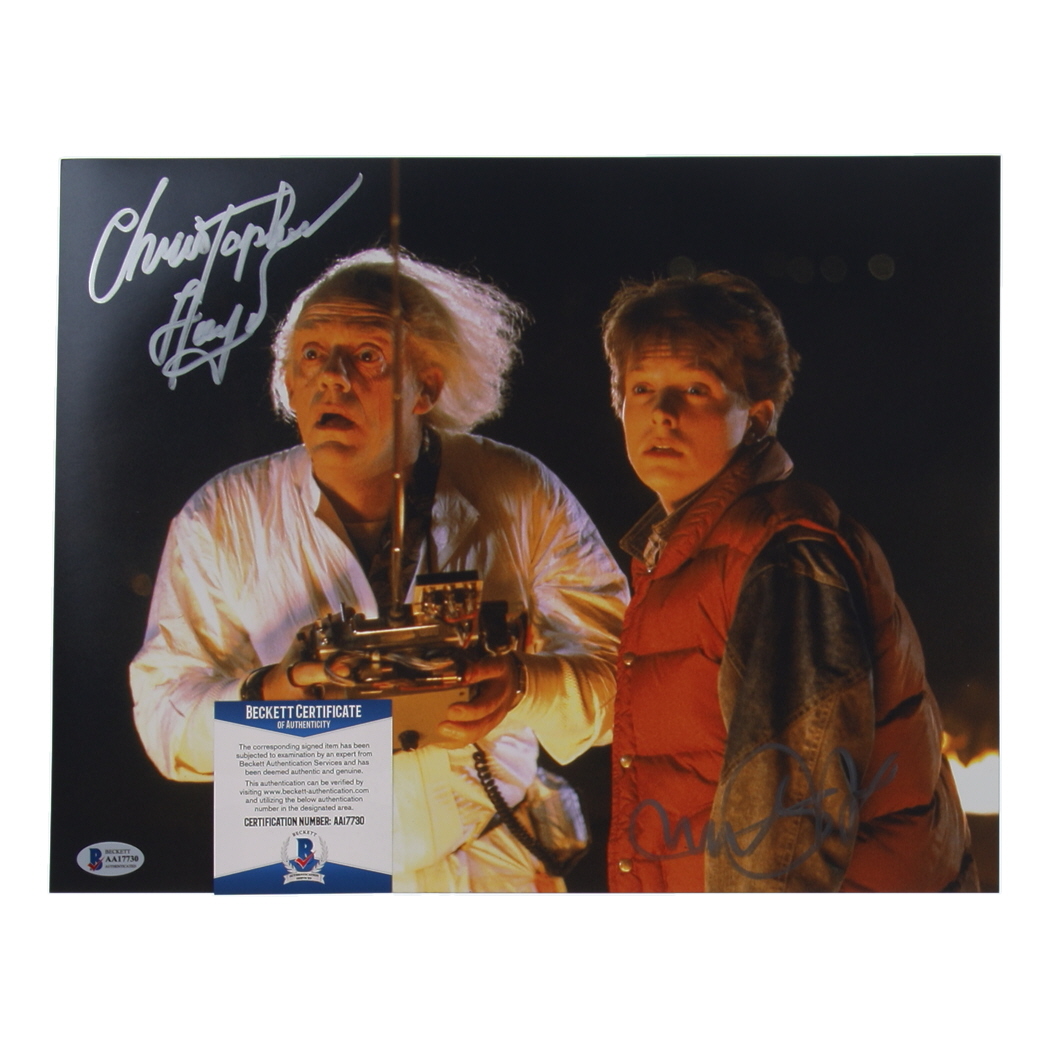 Christopher Lloyd & Michael J. Fox Signed "Back to the Future" 11x14 Photo (Beckett) at PristineAuction.com Christopher Lloyd & Michael J. Fox Signed "Back to the Future" 11x14 Photo (Beckett) at PristineAuction.com