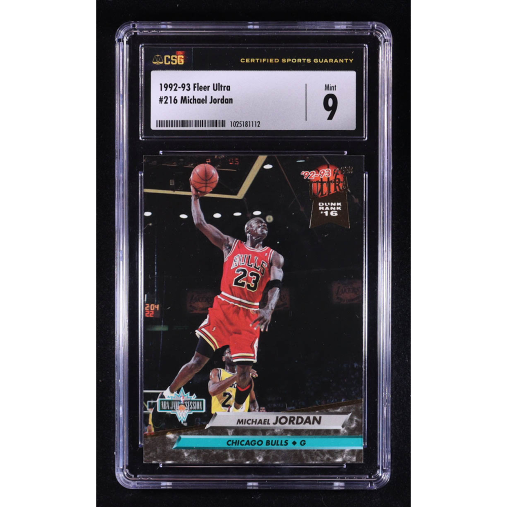 Michael Jordan 1992-93 Ultra #216 JS (CSG 9) at PristineAuction.com Michael Jordan 1992-93 Ultra #216 JS (CSG 9) at PristineAuction.com