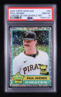 Paul Skenes 2025 Topps Chrome Heritage Silver Sparkle Refractor #60 (PSA 10) at PristineAuction.com