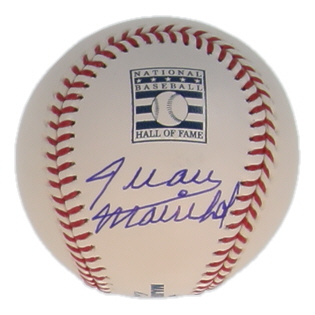 Juan Marichal Signed OML Hall of Fame Logo Baseball (JSA) at PristineAuction.com Juan Marichal Signed OML Hall of Fame Logo Baseball (JSA) at PristineAuction.com