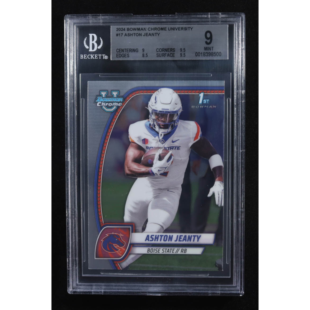 Ashton Jeanty 2024 1st Bowman Chrome University #17 RC (BGS 9) at PristineAuction.com