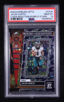 Jalen Hurts 2023 Donruss Optic Chain Reaction Purple Stars #CRJH #1/25 (PSA 10) at PristineAuction.com