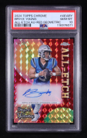 Bryce Young 2024 Topps Chrome All-Etch Autographs Red Geometric #AEABY #4/5 (PSA 10) at PristineAuction.com