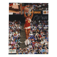 Spud Webb Signed Hawks 11x14 Photo (Beckett) at PristineAuction.com
