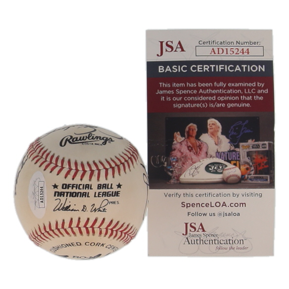 ONL Baseball Signed By (6) with Juan Marichal, Dennis Eckersley, Tom Seaver, Rollie Fingers (JSA) at PristineAuction.com ONL Baseball Signed By (6) with Juan Marichal, Dennis Eckersley, Tom Seaver, Rollie Fingers (JSA) at PristineAuction.com