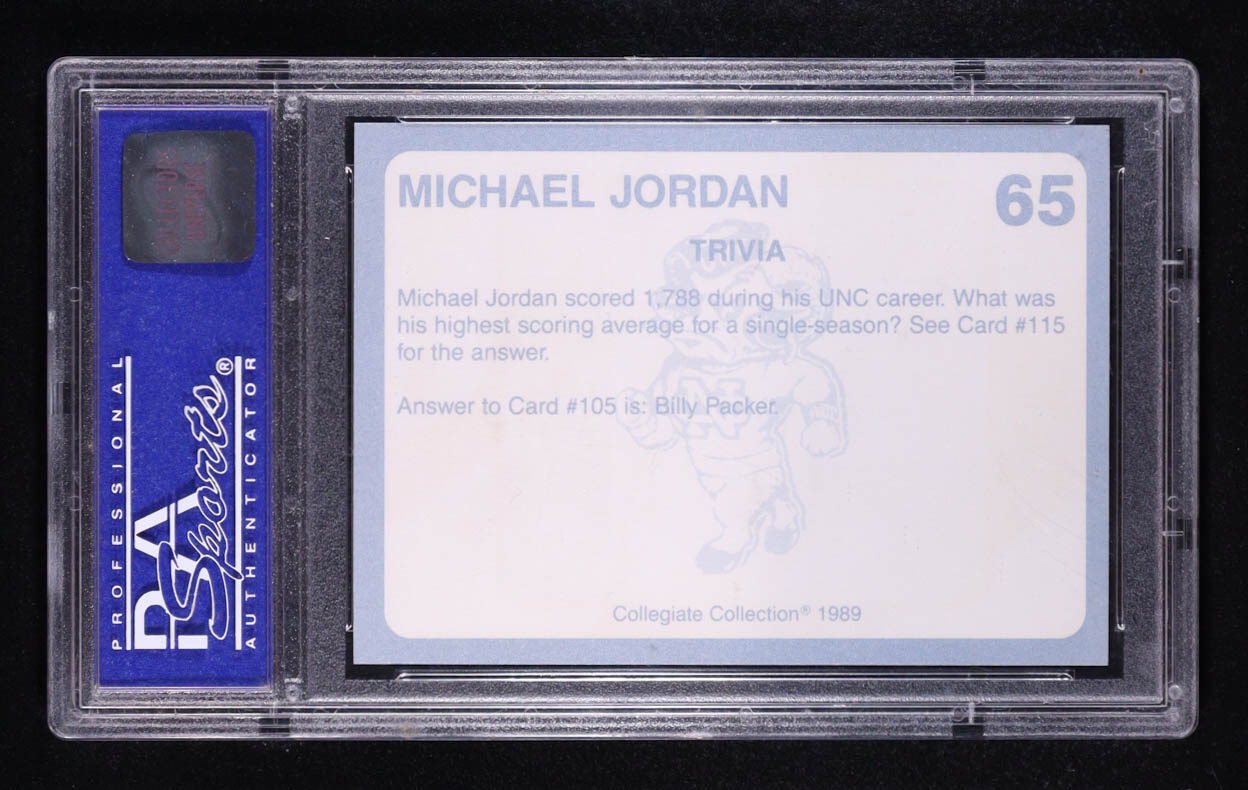 Michael Jordan 1990 Collegiate Collection North Carolina #65 (PSA 10) at PristineAuction.com Michael Jordan 1990 Collegiate Collection North Carolina #65 (PSA 10) at PristineAuction.com
