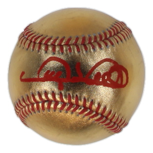 Gary Sheffield Signed OML Gold Leather Baseball (JSA) at PristineAuction.com Gary Sheffield Signed OML Gold Leather Baseball (JSA) at PristineAuction.com