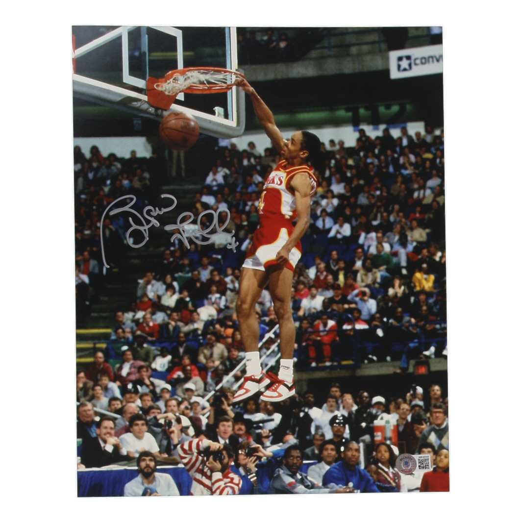 Spud Webb Signed Hawks 11x14 Photo (Beckett) at PristineAuction.com Spud Webb Signed Hawks 11x14 Photo (Beckett) at PristineAuction.com