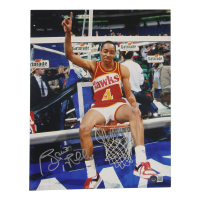 Spud Webb Signed Hawks 11x14 Photo (Beckett) at PristineAuction.com