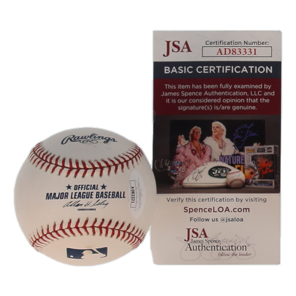 George Kell Signed LE OML Career Stat Engraved Baseball Inscribed "HOF 83" (JSA) at PristineAuction.com George Kell Signed LE OML Career Stat Engraved Baseball Inscribed "HOF 83" (JSA) at PristineAuction.com