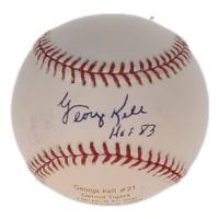 George Kell Signed LE OML Career Stat Engraved Baseball Inscribed "HOF 83" (JSA) at PristineAuction.com