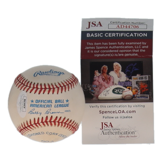Bob Feller Signed OAL Baseball Inscribed "H.O.F. '62" (JSA) at PristineAuction.com Bob Feller Signed OAL Baseball Inscribed "H.O.F. '62" (JSA) at PristineAuction.com
