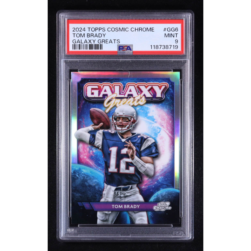 Tom Brady 2024 Topps Cosmic Chrome Galaxy Greats #GG6 (PSA 9) at PristineAuction.com Tom Brady 2024 Topps Cosmic Chrome Galaxy Greats #GG6 (PSA 9) at PristineAuction.com
