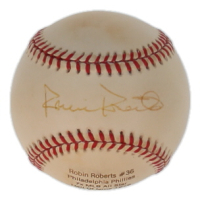 Robin Roberts Signed LE ONL Career Stat Engraved Baseball (JSA) at PristineAuction.com