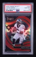 Jalen Hurts 2020 Select Die-Cut Red Prizm #350 RC (PSA 10) at PristineAuction.com