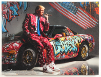 "Luxury Rebellion: Cigar of Empire #2" 2025 18x24 Original Painting on Canvas by Tadas Zaicikas | TedyZet (Zaicikas) at PristineAuction.com