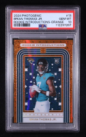 Brian Thomas Jr. 2024 Photogenic Rookie Introductions Orange #13 RC (PSA 10) at PristineAuction.com