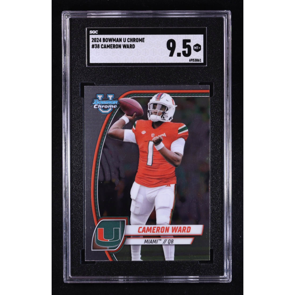 Cameron Ward 2024 Bowman University Chrome #38 RC (SGC 9.5) at PristineAuction.com