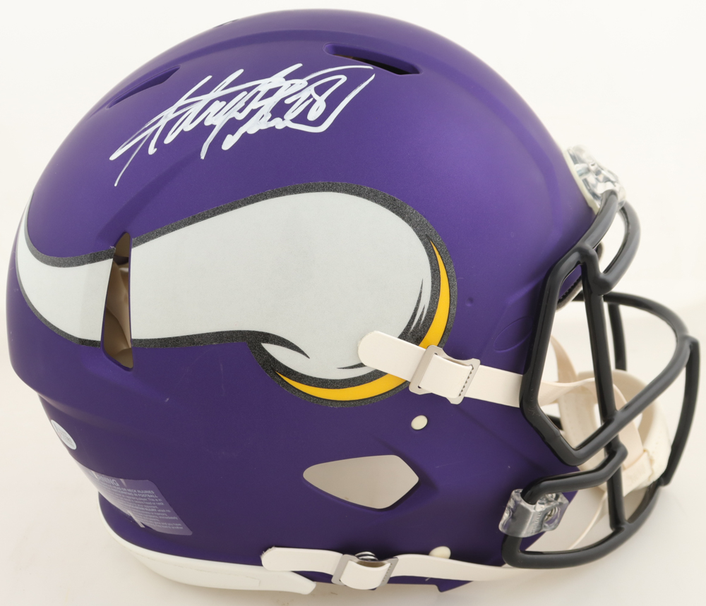 Adrian Peterson Signed Vikings Full-Size Authentic On-Field Speed Helmet (Beckett) at PristineAuction.com Adrian Peterson Signed Vikings Full-Size Authentic On-Field Speed Helmet (Beckett) at PristineAuction.com