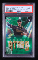 Paul Skenes 2024 Topps Chrome Update Stratospheric Stars Green Refractor #14 #22/99 RC (PSA 10) at PristineAuction.com