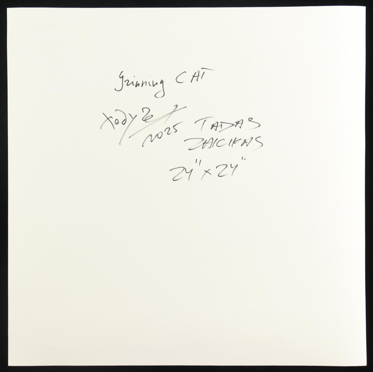 "Grinning Cat" 24x24 2025 Original Mixed Media by Tadas Zaicikas | TedyZet (Zaicikas) at PristineAuction.com "Grinning Cat" 24x24 2025 Original Mixed Media by Tadas Zaicikas | TedyZet (Zaicikas) at PristineAuction.com