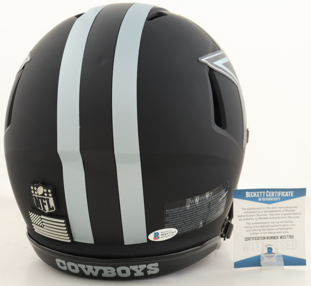 Tony Romo Signed Cowboys Full-Size Authentic On-Field Eclipse Alternate Speed Helmet With Visor (Beckett) at PristineAuction.com Tony Romo Signed Cowboys Full-Size Authentic On-Field Eclipse Alternate Speed Helmet With Visor (Beckett) at PristineAuction.com