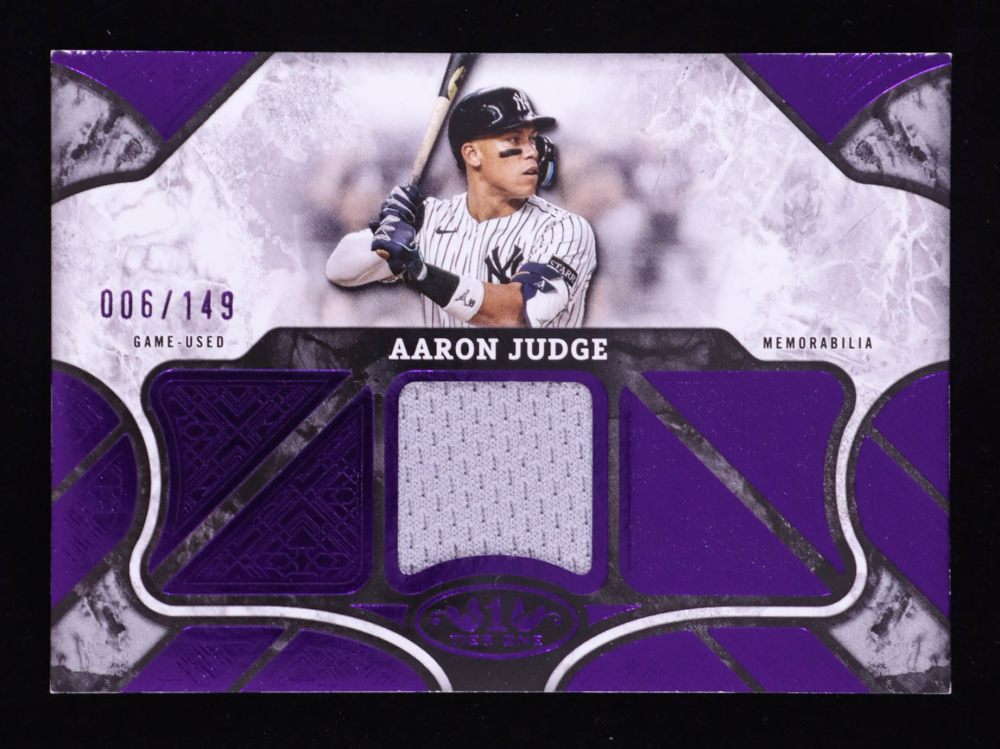 Aaron Judge 2025 Topps Tier One Relics Purple Foil #T1RAJ #6/149