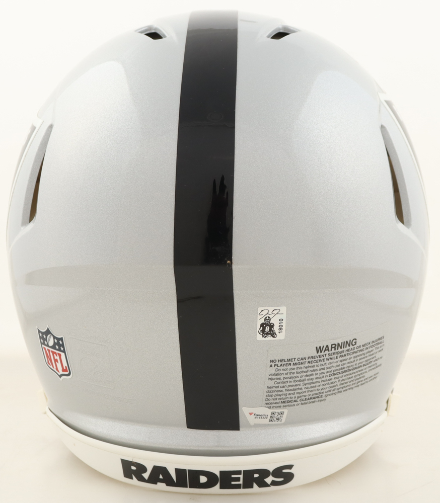 Josh Jacobs Signed Raiders Full-Size Authentic On-Field Speed Helmet (Fanatics & Jacobs) at PristineAuction.com Josh Jacobs Signed Raiders Full-Size Authentic On-Field Speed Helmet (Fanatics & Jacobs) at PristineAuction.com