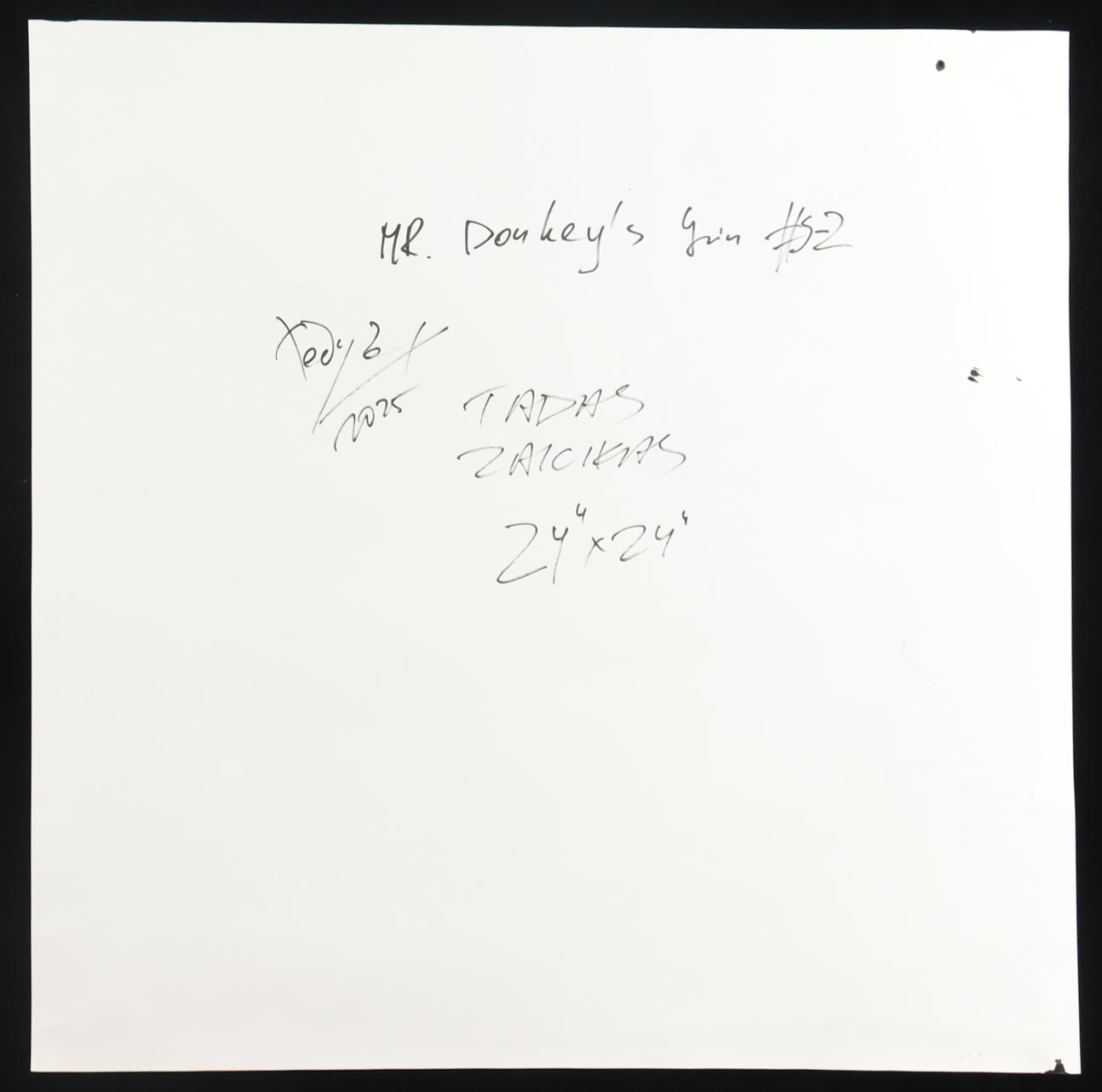 "Mr. Donkey's Grin #S-2" 24x24 2025 Original Mixed Media by Tadas Zaicikas | TedyZet (Zaicikas) at PristineAuction.com "Mr. Donkey's Grin #S-2" 24x24 2025 Original Mixed Media by Tadas Zaicikas | TedyZet (Zaicikas) at PristineAuction.com