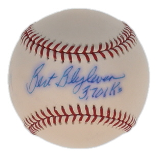 Bert Blyleven Signed OML Baseball Inscribed "3,701 K's" (Beckett) at PristineAuction.com Bert Blyleven Signed OML Baseball Inscribed "3,701 K's" (Beckett) at PristineAuction.com