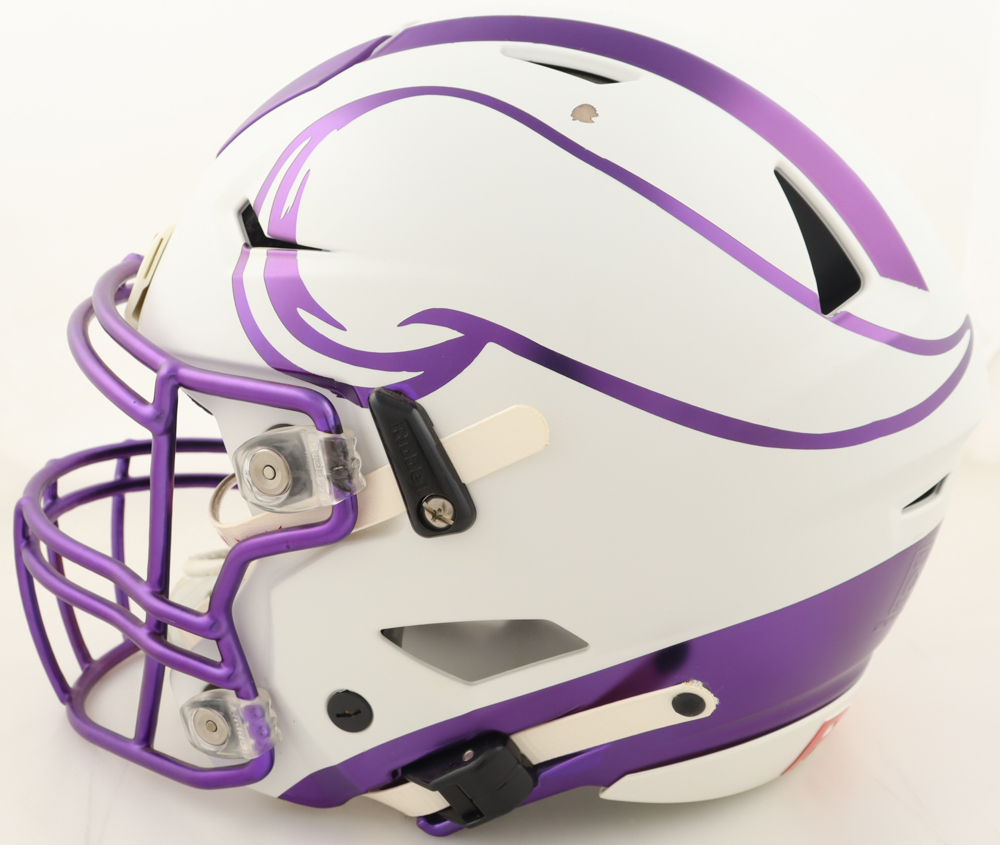 Adrian Peterson Signed Vikings Full-Size Authentic On-Field Custom Speed-Flex Helmet (Beckett) at PristineAuction.com Adrian Peterson Signed Vikings Full-Size Authentic On-Field Custom Speed-Flex Helmet (Beckett) at PristineAuction.com