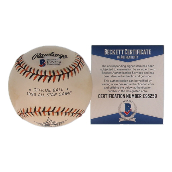 John Olerud Signed 1993 All-Star Game Baseball (Beckett) at PristineAuction.com John Olerud Signed 1993 All-Star Game Baseball (Beckett) at PristineAuction.com